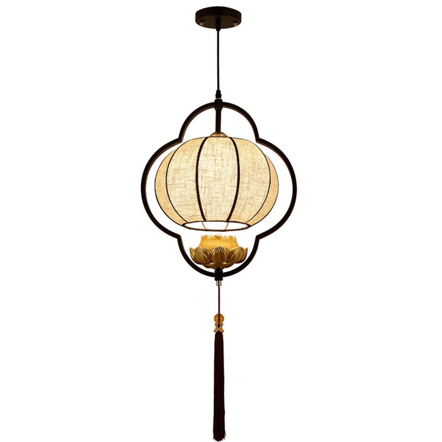 Chinese Retro Luxury Wrought Iron Pendant Light