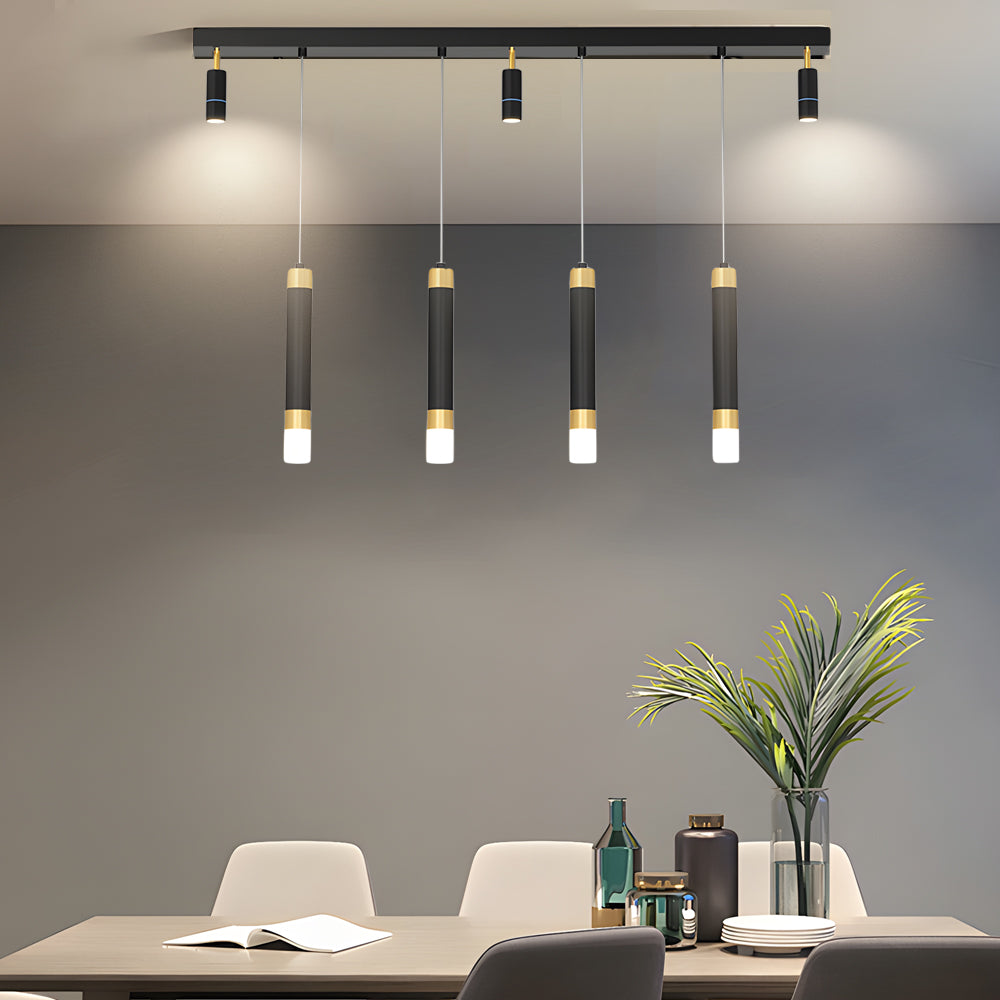 Minimalist Linear 3-Step Dimming Modern Dining Chandelier