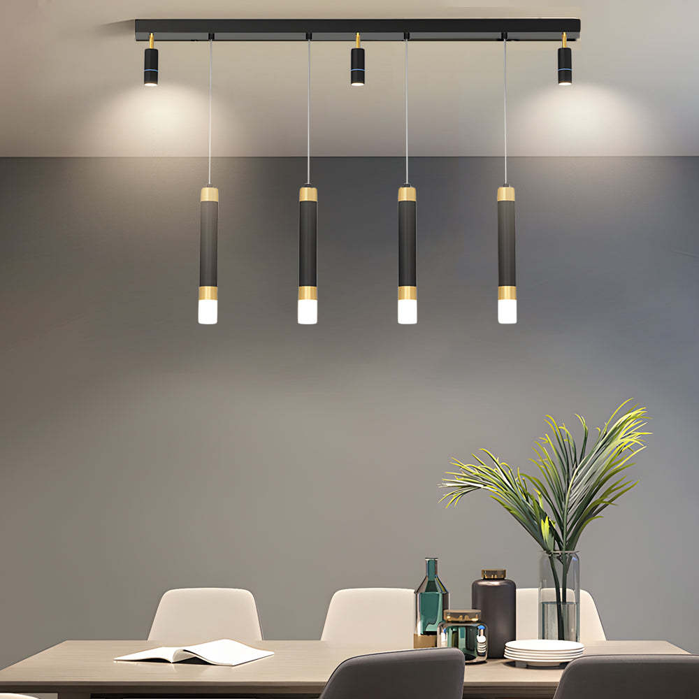 Minimalist Linear 3-Step Dimming Modern Dining Chandelier