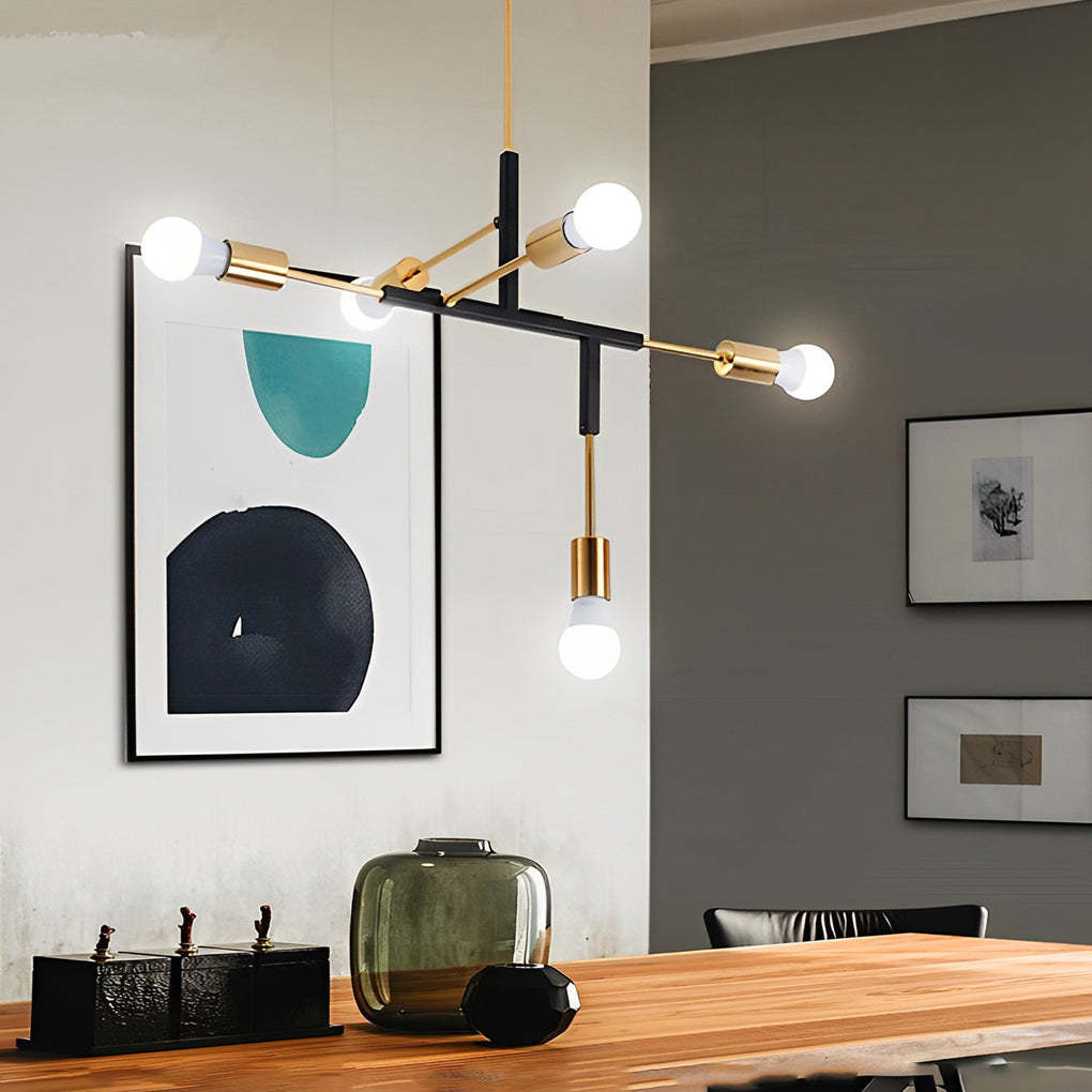 5-Light Branch Iron Modern Pendant Chandelier
