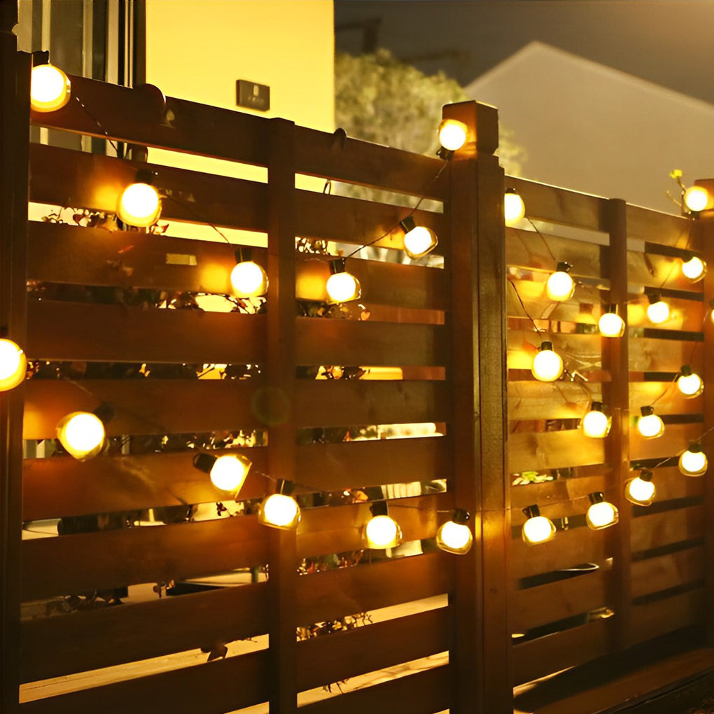USB Solar 40-Bulb LED Outdoor String Light
