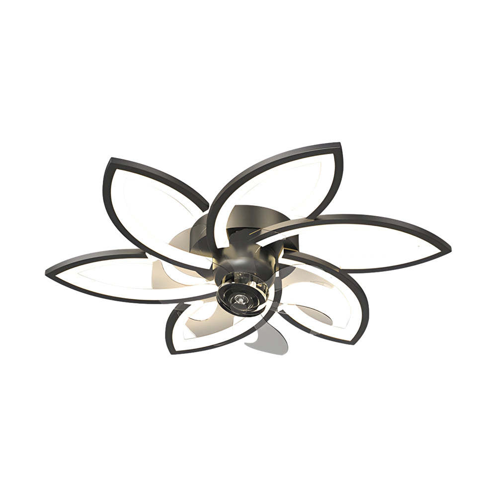 Modern Flowers 3-Step Dimming LED Nordic Flush Mount Fan