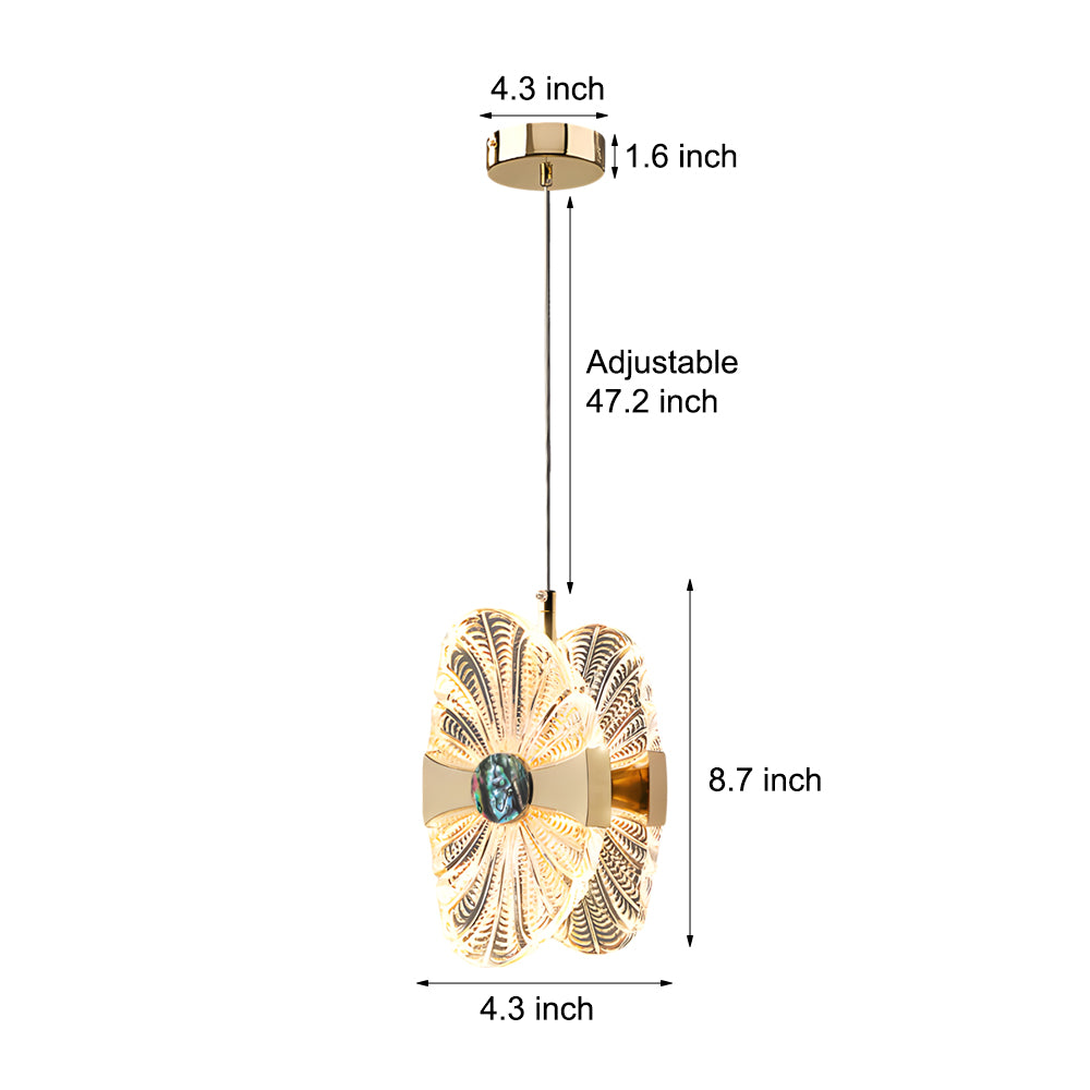 Acrylic Lotus Leaf Dimmable Modern Pendant Light