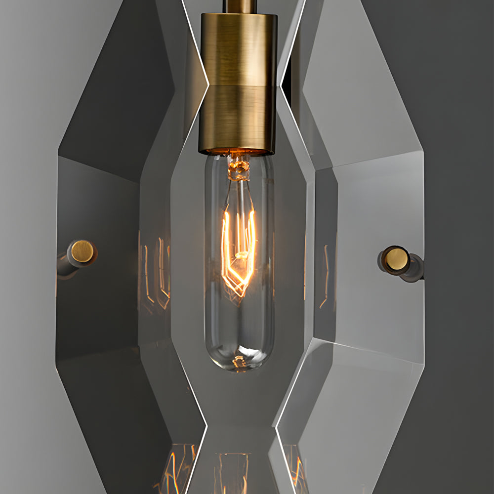 Copper Crystal Smoke Gray Post-Modern Pendant Light