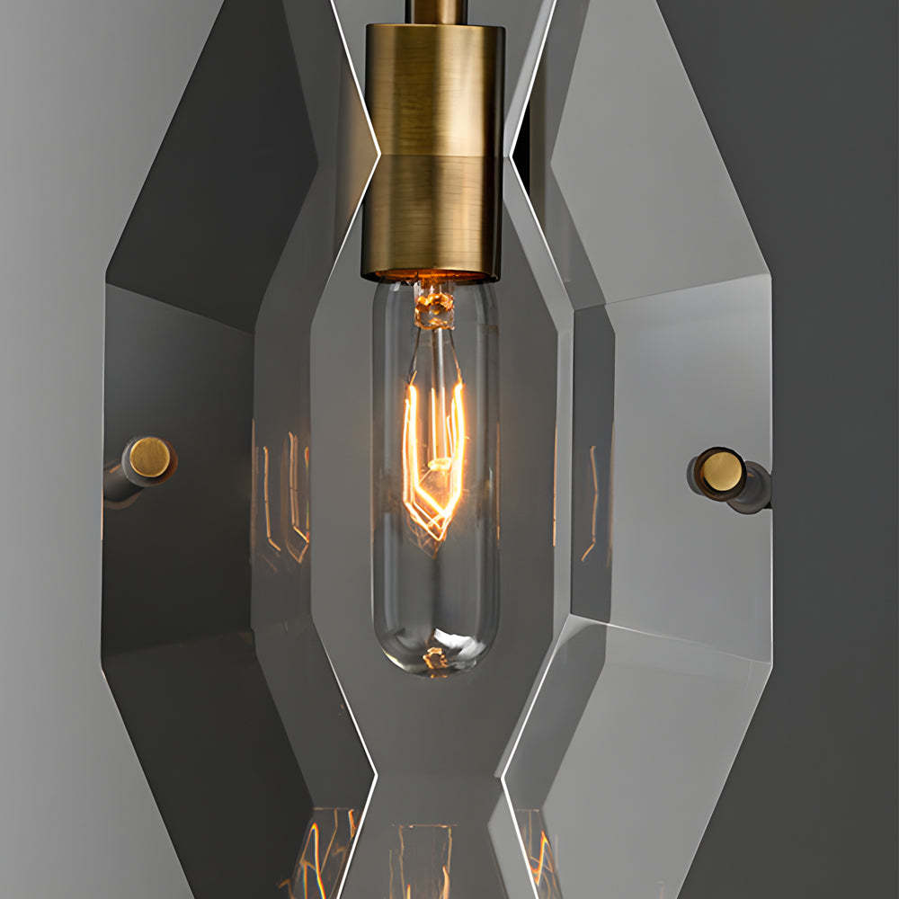 Copper Crystal Smoke Gray Post-Modern Pendant Light