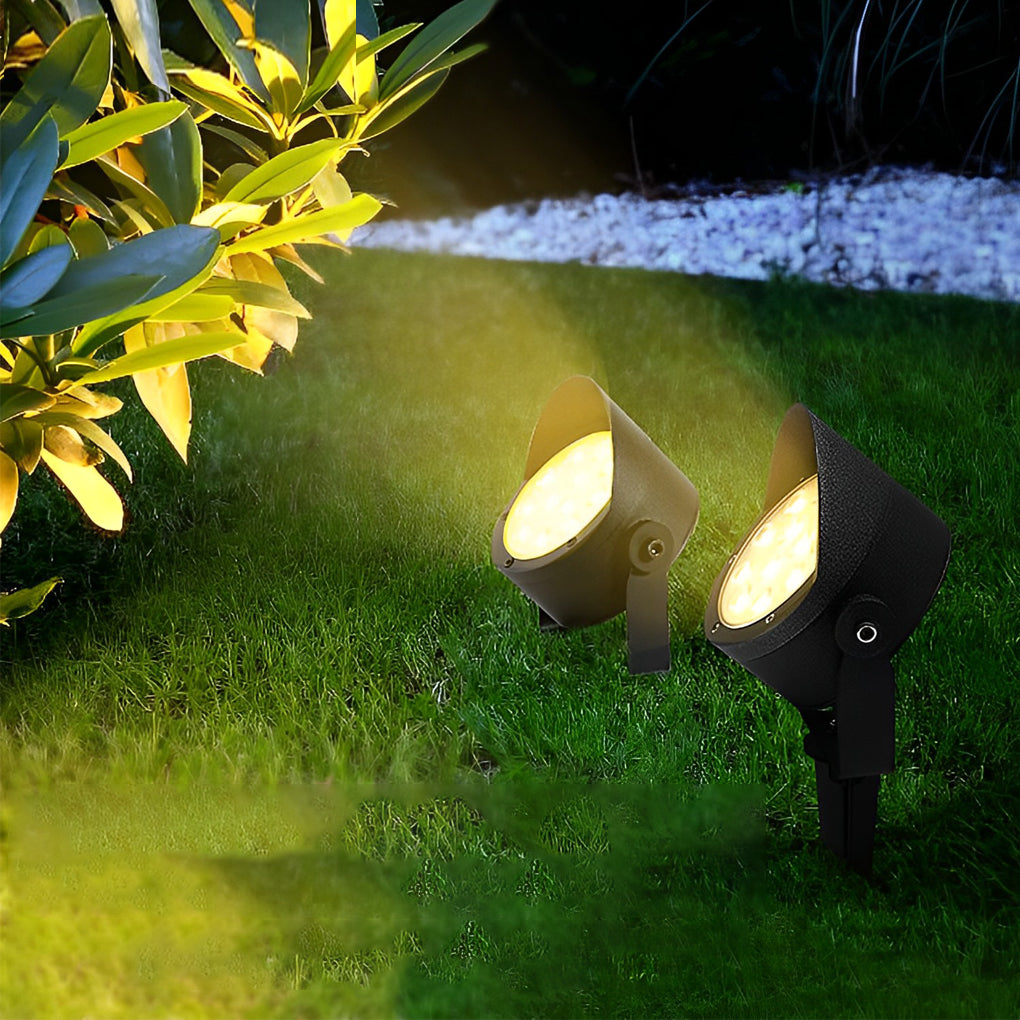 Adjustable Anti-Slip Black Modern Outdoor Spotlight