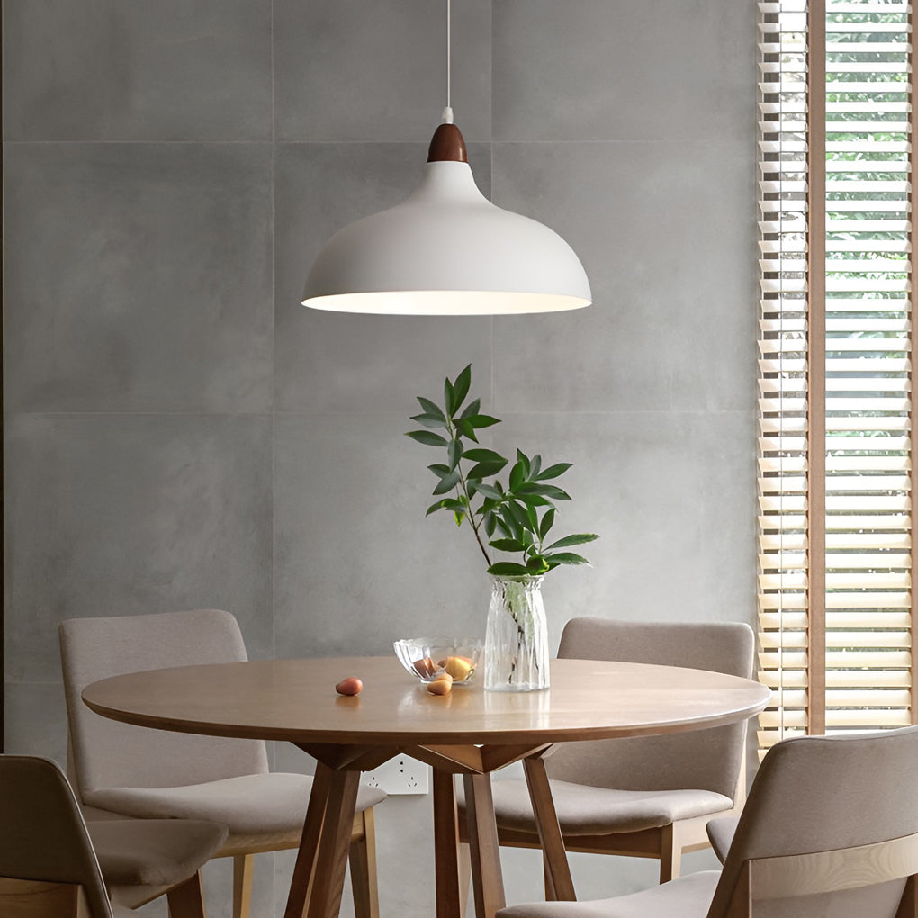 White modern round pendant lighting