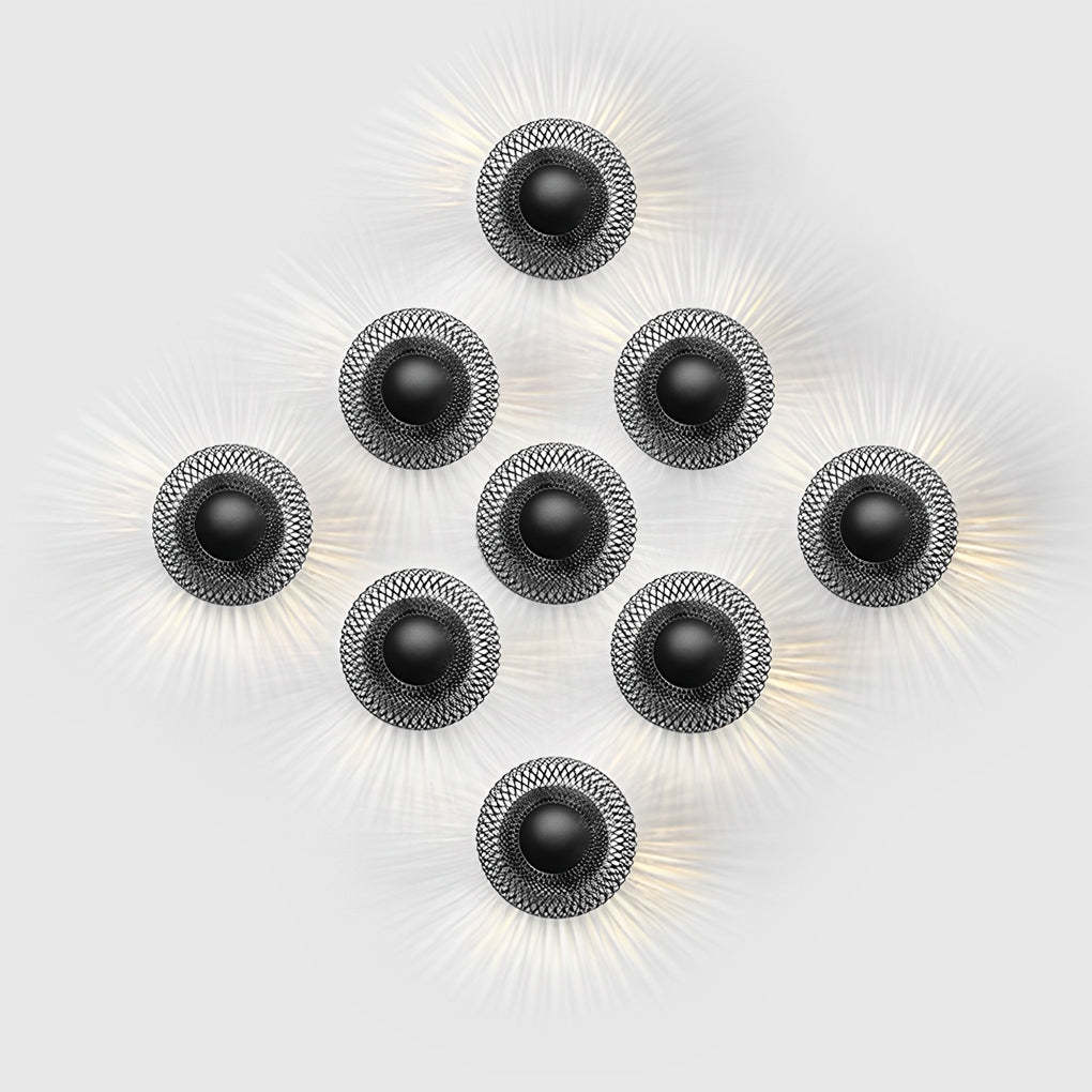 Artistic Circular Nest Grid LED Modern Wall Sconce