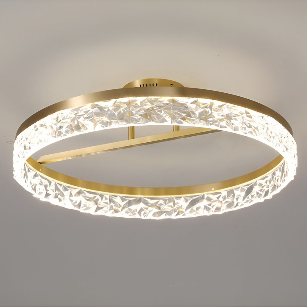 Minimalist Round LED Gold Modern Flush Mount Lamp