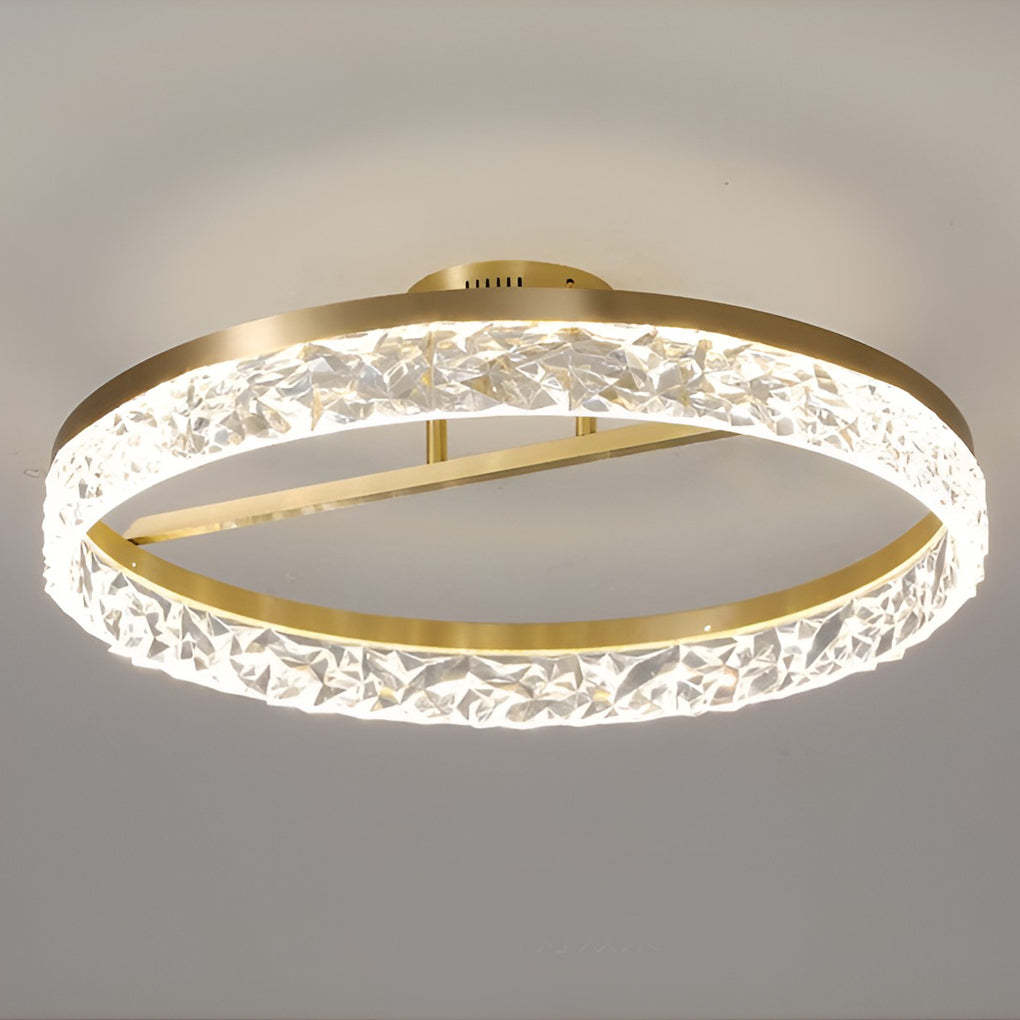 Minimalist Round LED Gold Modern Flush Mount Lamp