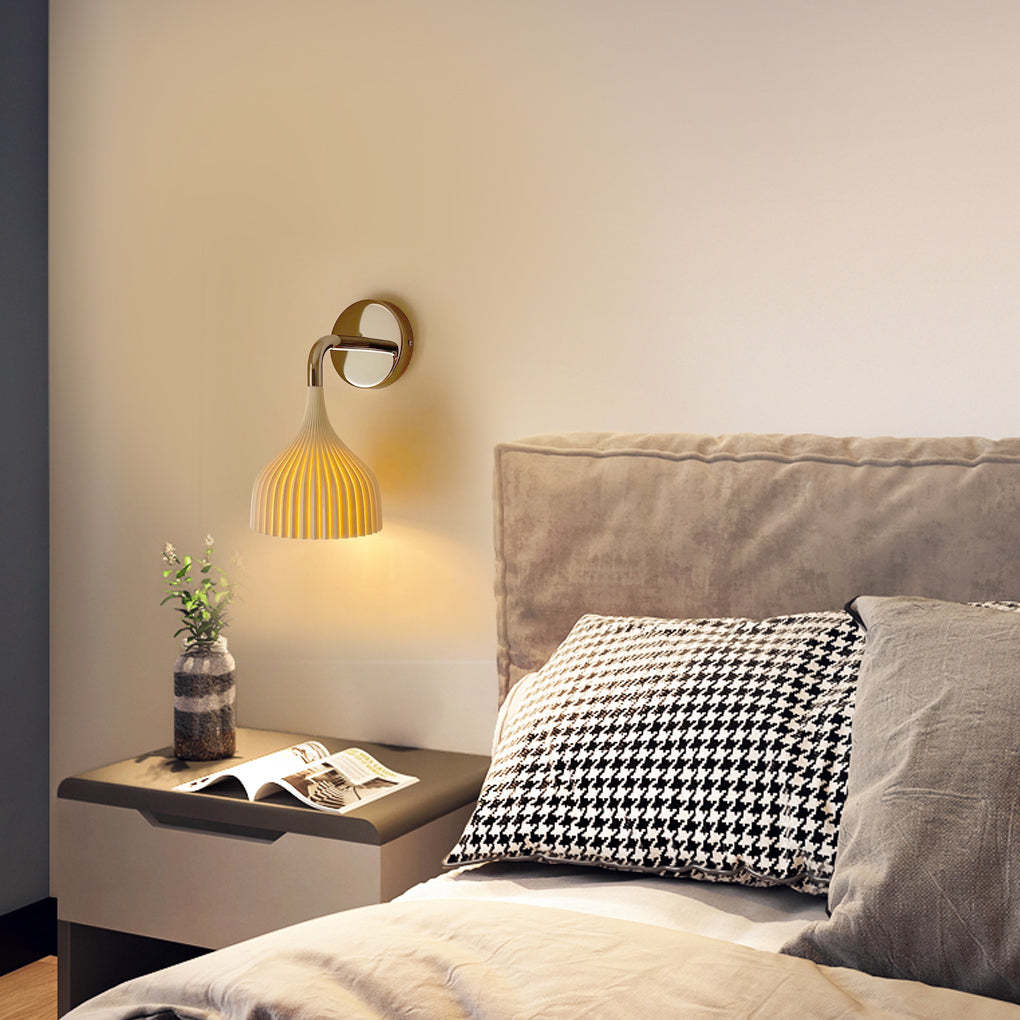 Pleated Shade Iron Modern Decorative Wall Sconce