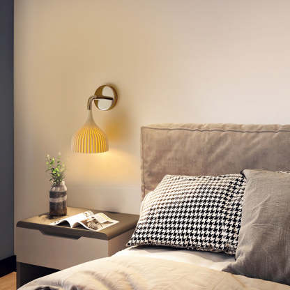 Pleated Shade Iron Modern Decorative Wall Sconce