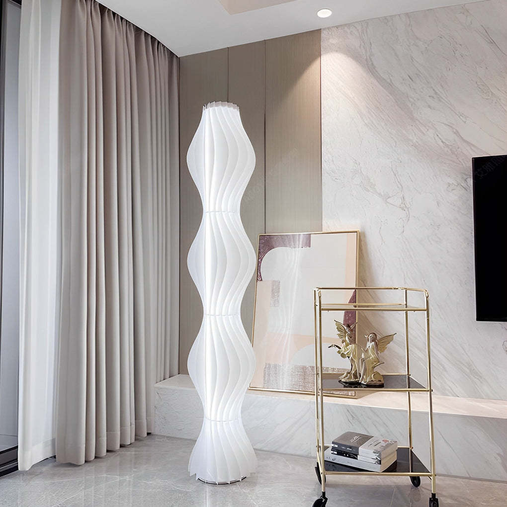Modern Coastal LED Wavy Floor Lamp-Lighom