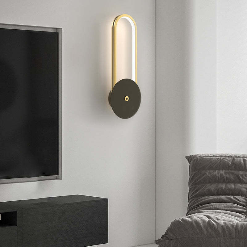 Oval Rings Three Step Dimming Aluminum Modern LED Wall Lights Fixture-Lighom