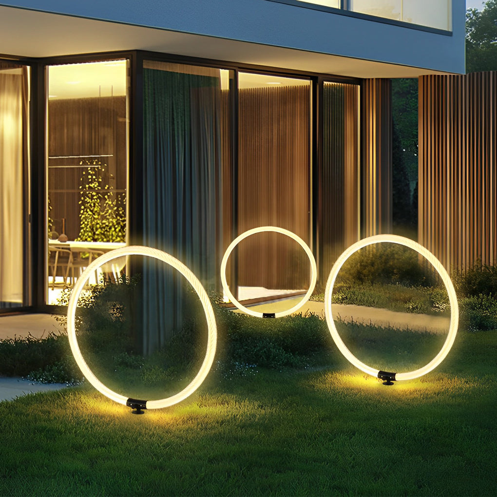 Ring LED Waterproof Solar Landscape Lawn Lamp
