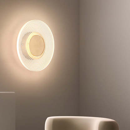 Round Stripes Grid Pattern Acrylic LED Simple Creative Modern Wall Lamp-Lighom