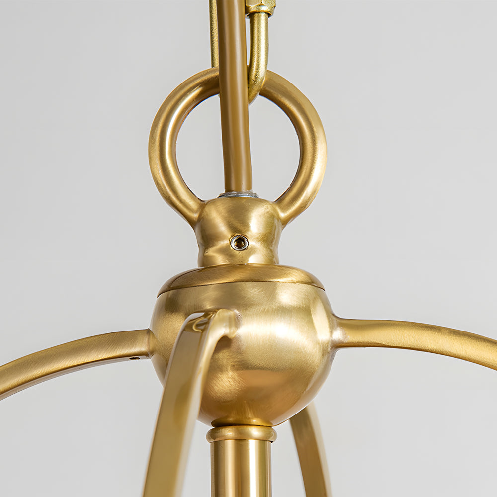 Trapezoid 13.8'' Wide Pendant Gold Fixture with White Fabric Shade