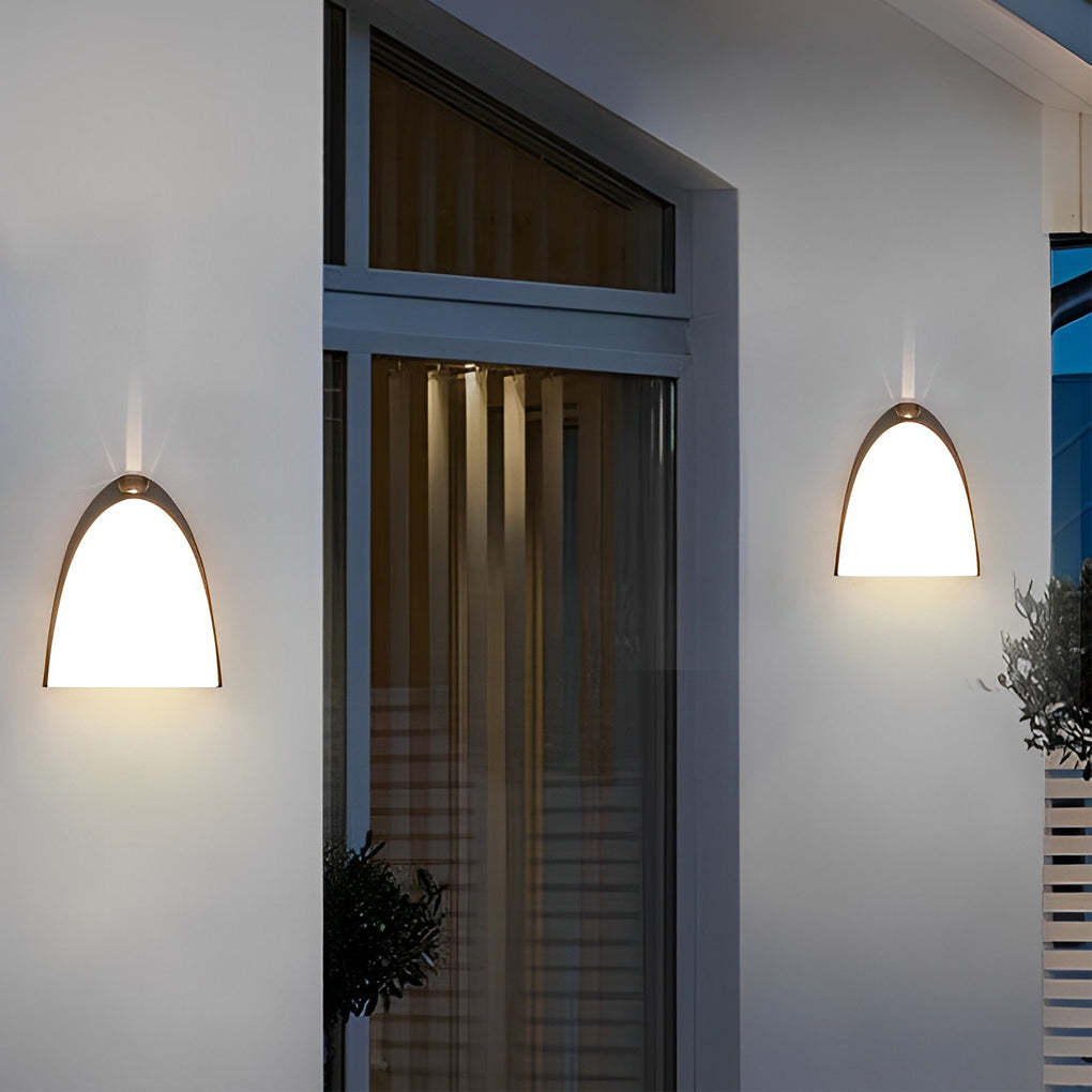 Creative LED Waterproof Aluminum Black Modern Outdoor Wall Sconce Lighting-Lighom