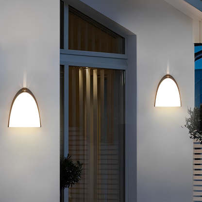 Creative LED Waterproof Aluminum Black Modern Outdoor Wall Sconce Lighting-Lighom