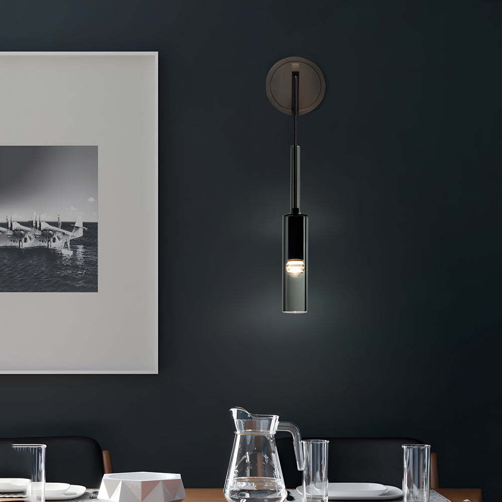 Nordic Copper Finish Wall Lights with Suspending Cord Stairway Wall Mounted Sconce-Lighom