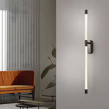 Acrylic Tube Tall Linear Wall Semi-Flush Mount Sconce-Lighom