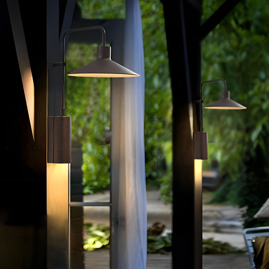 Waterproof LED Creative Modern Outdoor Wall Lamp Swing Arm Wall Sconces-Lighom