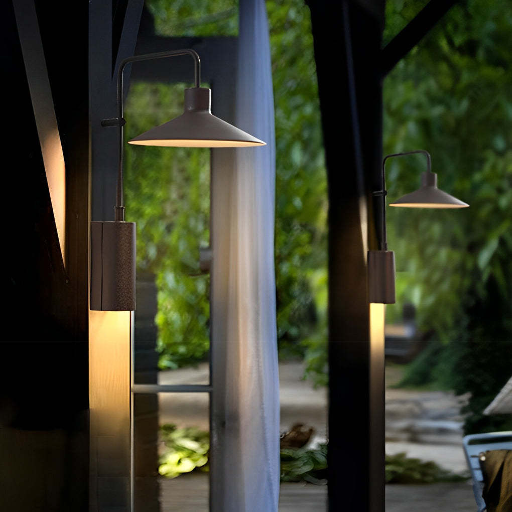 Waterproof LED Creative Modern Outdoor Wall Lamp Swing Arm Wall Sconces-Lighom