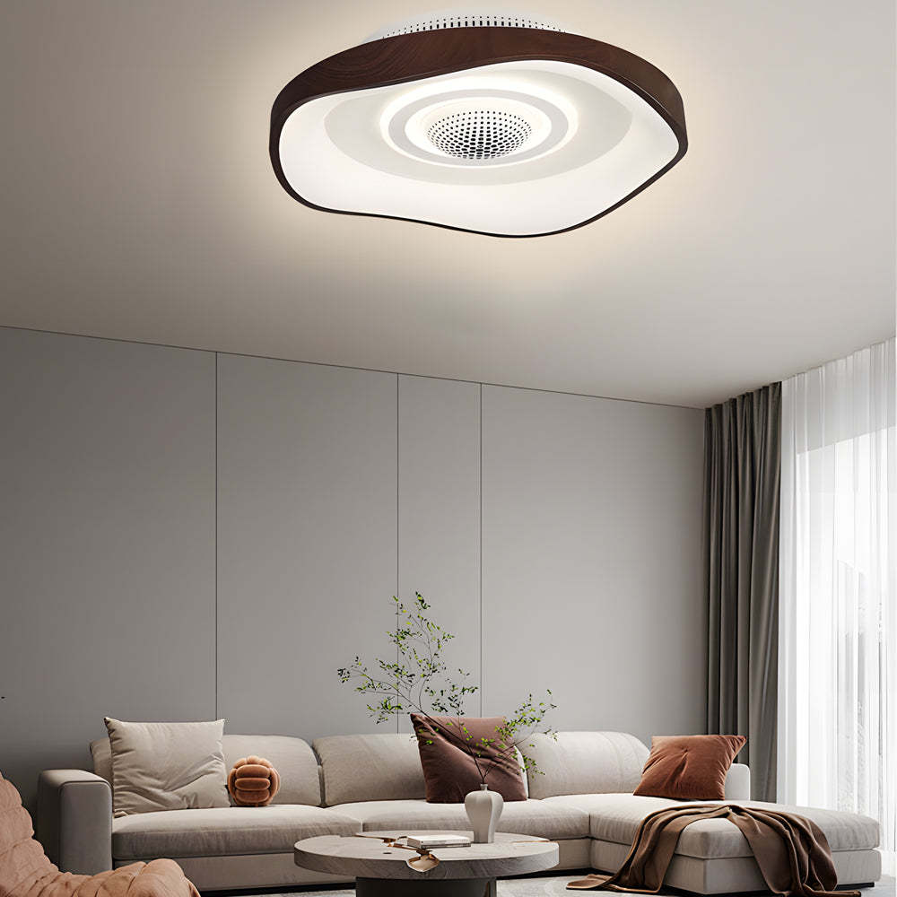20" Modern Round Dimmable Bladeless LED Fan