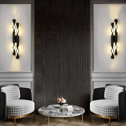 Flames Hollow Up And Down Lighting LED Nordic Wall Sconce Lighting-Lighom