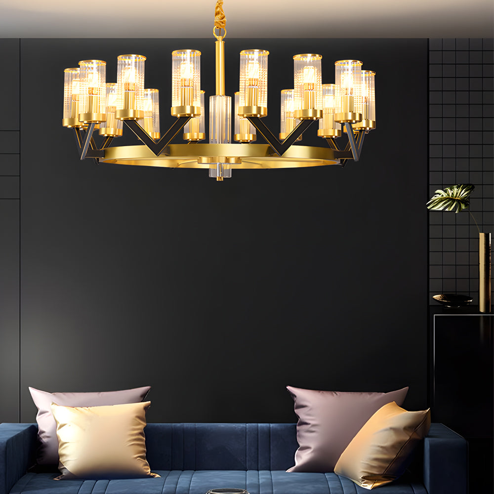 Molecular Glass Copper Nordic Modern Chandelier