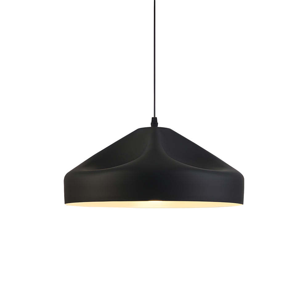 Pleat Box LED Black White Aluminum Pendant Light