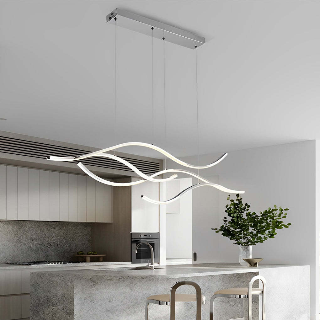 Wave Linear Branch LED Island Pendant