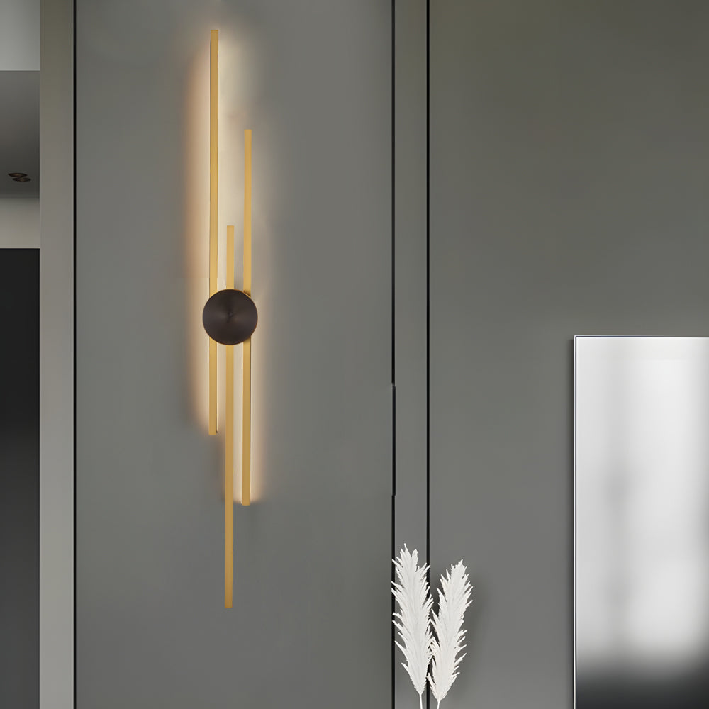 Modern Linear Wall Lamp Minimalist 2 Color Metal Wall Light-Lighom