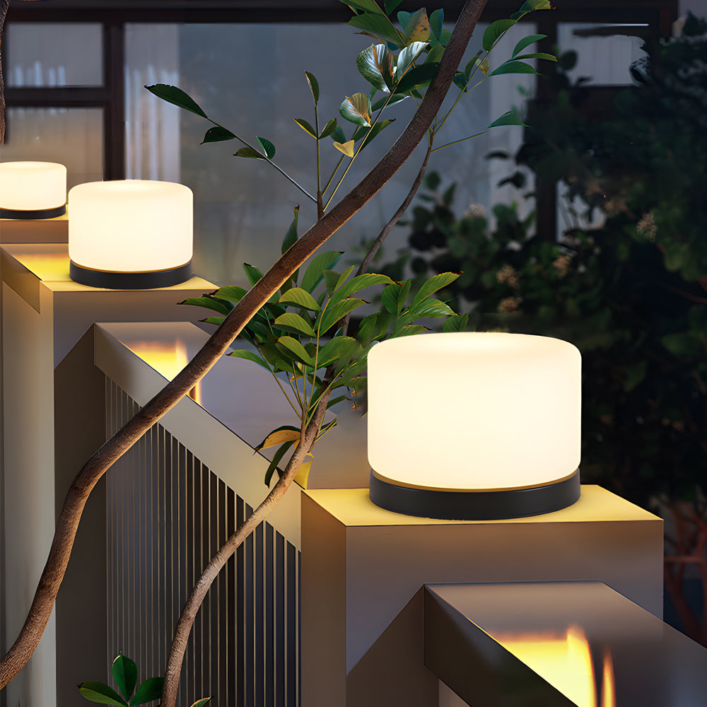 Modern Cylindrical 360-Degree Dimmable LED Post Lamp