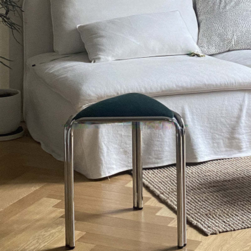 Minimalist Triangle Fabric Steel Vanity Stool