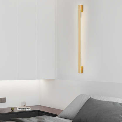 Long Strip Minimalist Three Step Dimming LED Copper Modern Wall Lamp-Lighom