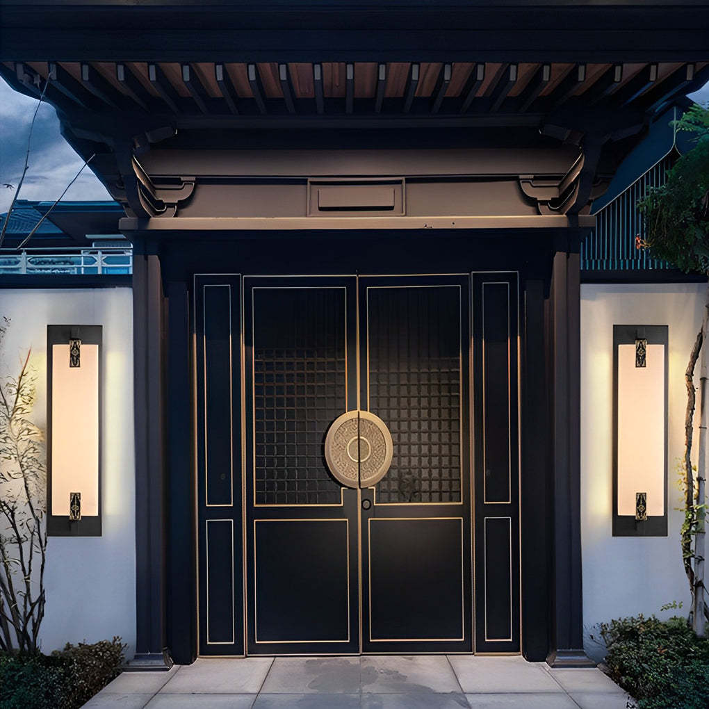 Outdoor Waterproof LED Copper Retro Exterior Wall Lights Sconces Lighting-Lighom