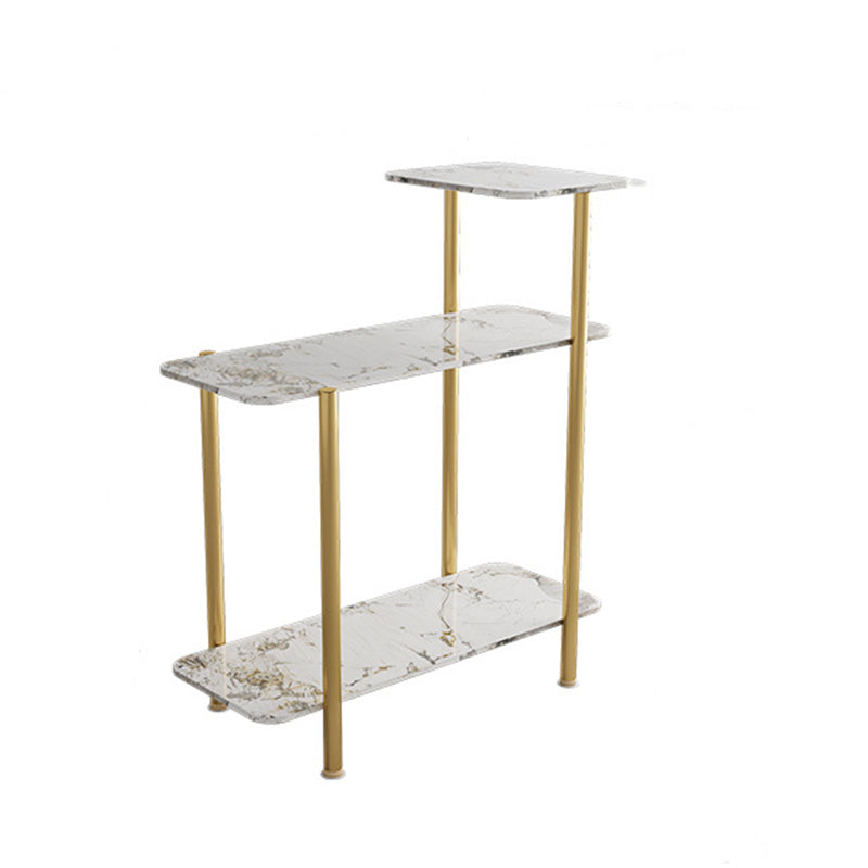 Scandinavian Rock Panel Steel 3-Tier Side Table