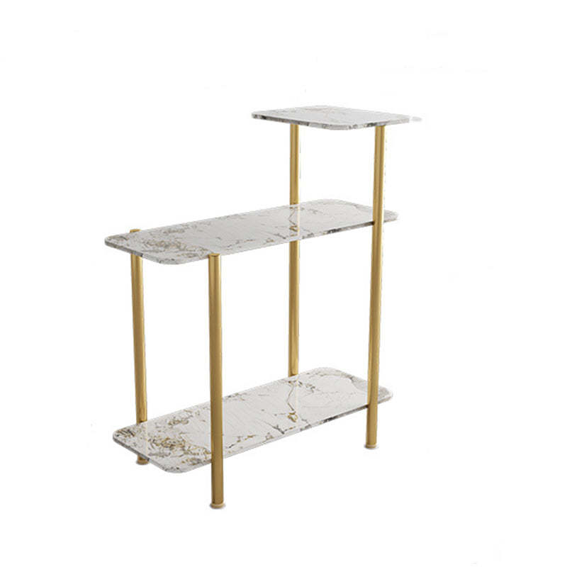 Scandinavian Rock Panel Steel 3-Tier Side Table