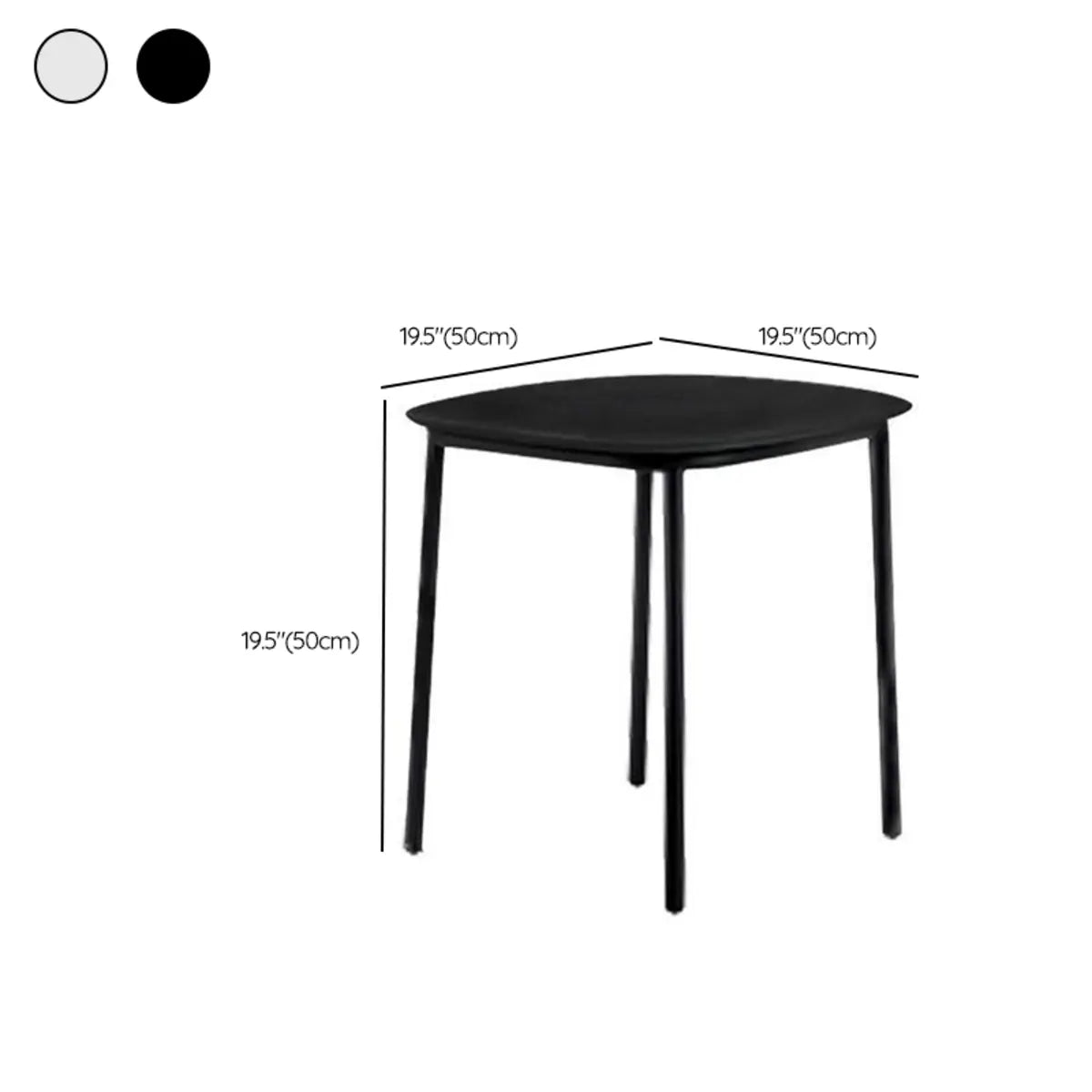 Outdoor White Waterproof Stone Oval Coffee Table #size