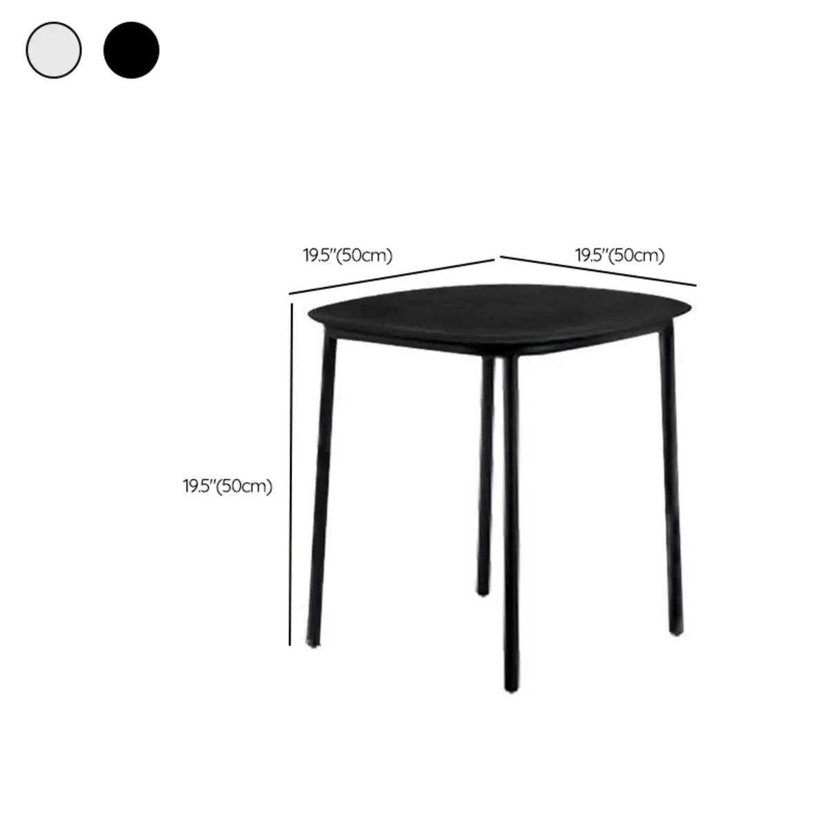 White Waterproof Stone Oval Outdoor Coffee Table