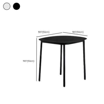 White Waterproof Stone Oval Outdoor Coffee Table