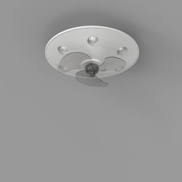 Modern UFO Iron Flush Mount Ceiling Fan Light
