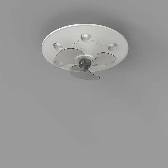 Modern UFO Iron Flush Mount Ceiling Fan Light