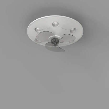 Modern UFO Iron Flush Mount Ceiling Fan Light