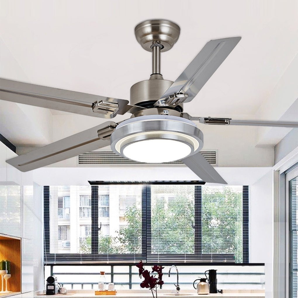 52" Nordic Remote Timing Mute Ceiling Fan Light