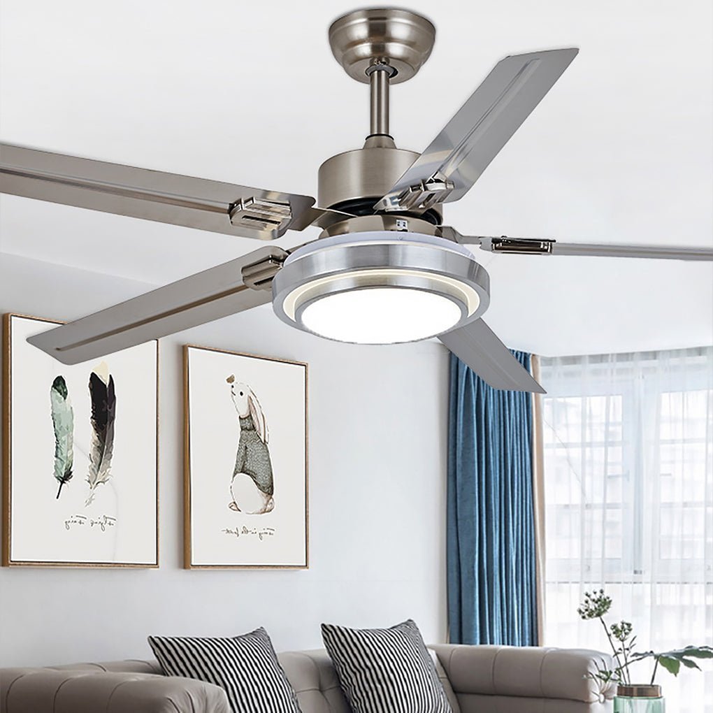 52" Nordic Remote Timing Mute Ceiling Fan Light