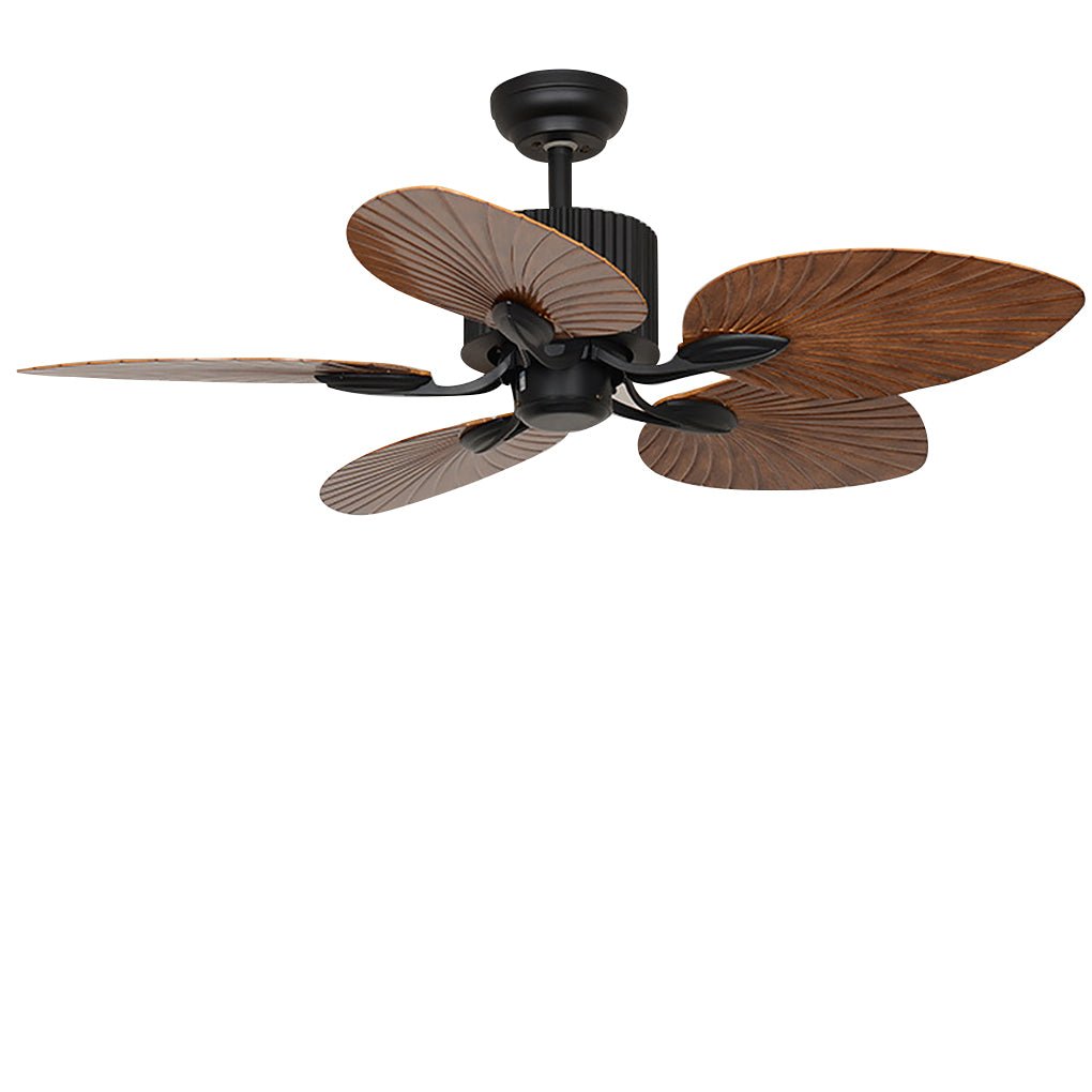 52" Leaf Blade 12W LED Rustic Inverter Ceiling Fan Light