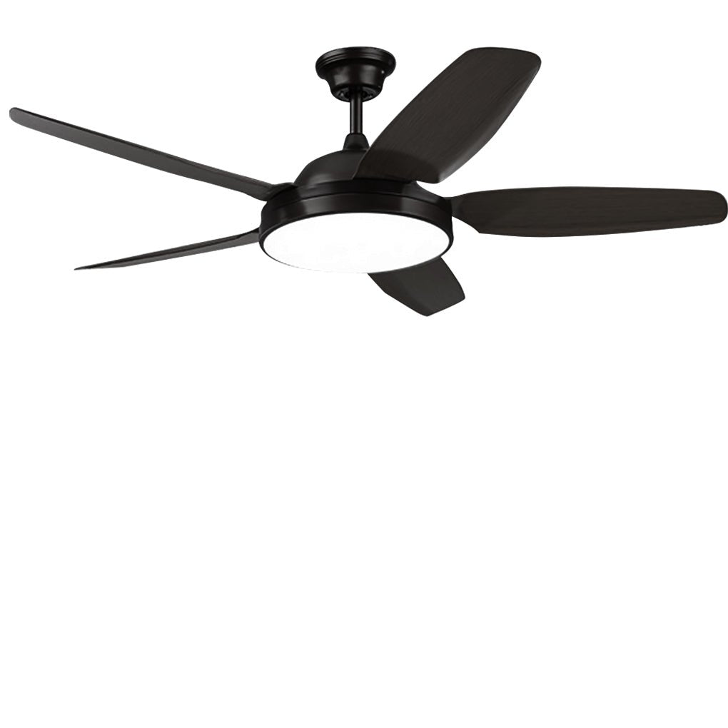 52 Inches Variable Frequency Dimming Remote Control Led Wood Blades Ceiling Fan Light-Lighom