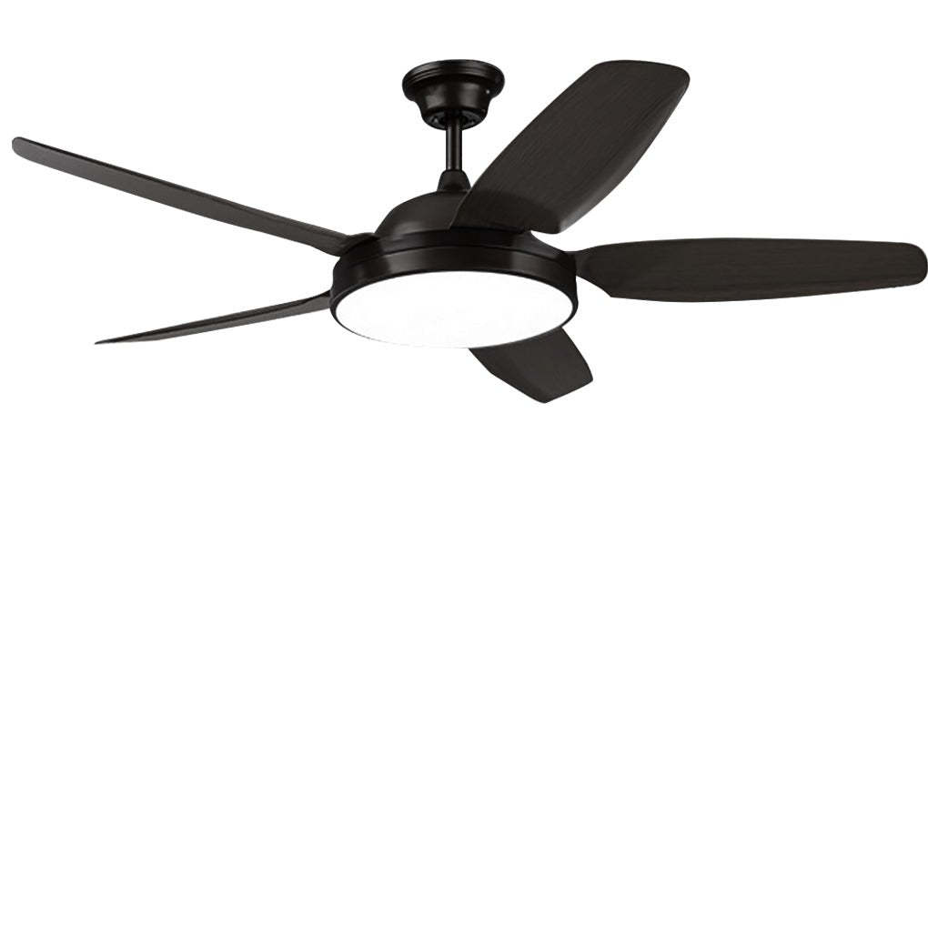 52 Inches Variable Frequency Dimming Remote Control Led Wood Blades Ceiling Fan Light-Lighom
